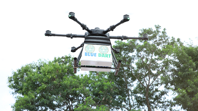 Blue-Dart-Drone-Delivery