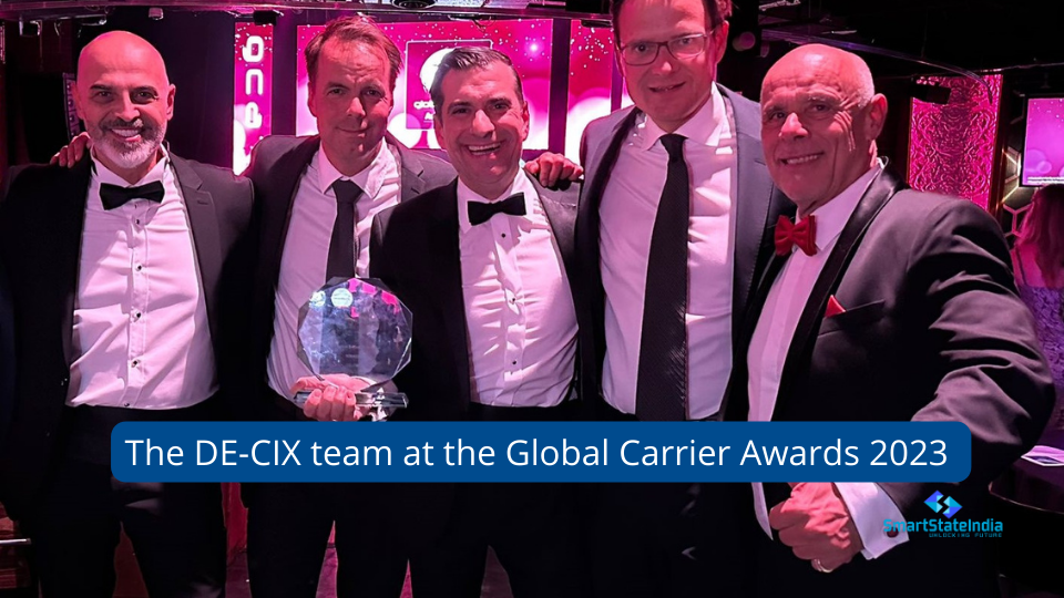 The DE-CIX team at the Global Carrier Awards 2023 Image